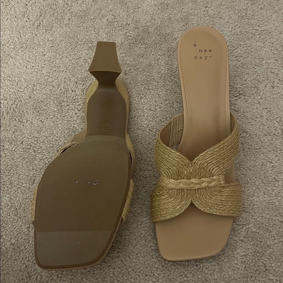 A New Day Women's Beige Woven Heels - Picture 3 of 4